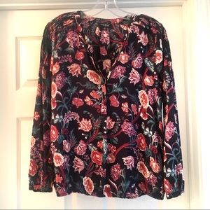 Lucky Brand Floral Blouse Small